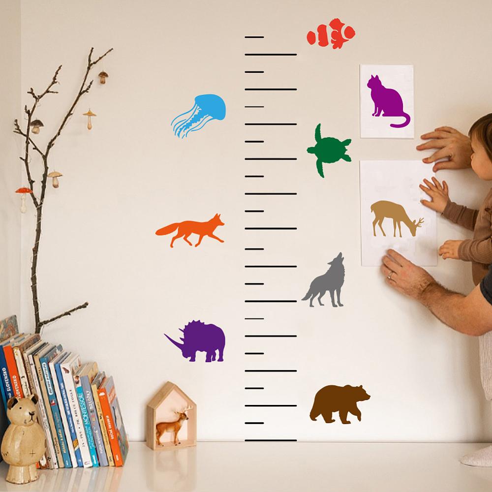 9Pcs 9 Styles PET Hollow Out Drawing Painting Stencils for DIY Scrapbook Photo Album Animals 297x210mm 1pc/style