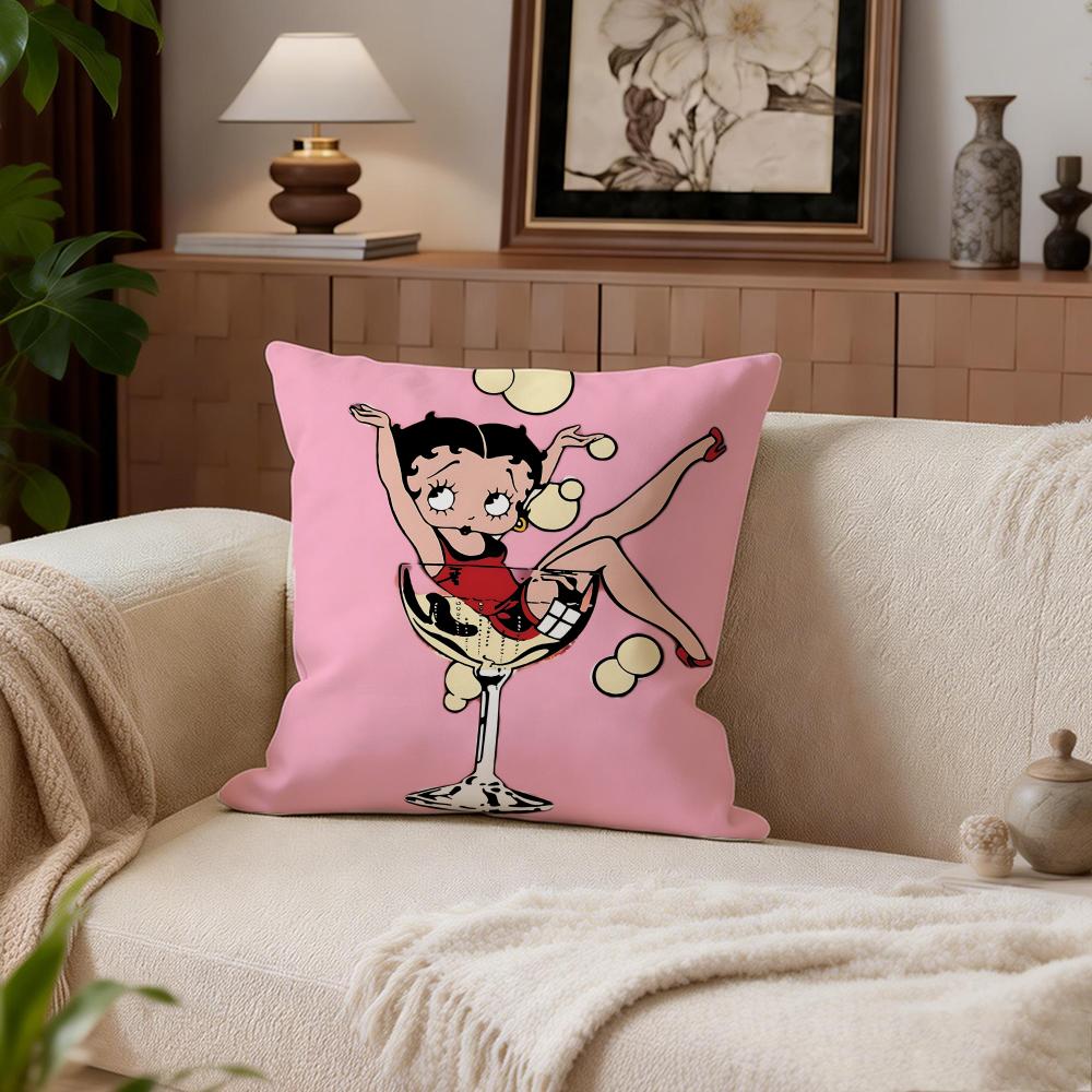 Classic Betty Boop Cushion Cover Cushion Cover Set 4Pcs 50X50 45X45 40X40 Pillowcase Decorative Sofa Home Decor