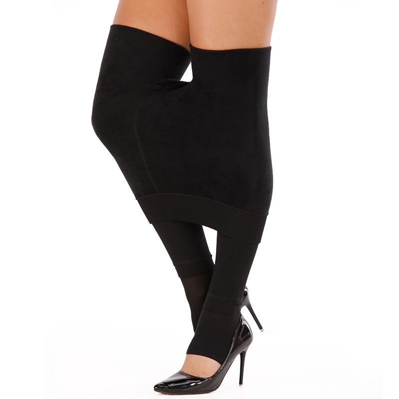 Nové zimní dámské legíny s vysokým elastickým pasem plus sametové tlusté legíny Teplé kalhoty Kašmírové kalhoty