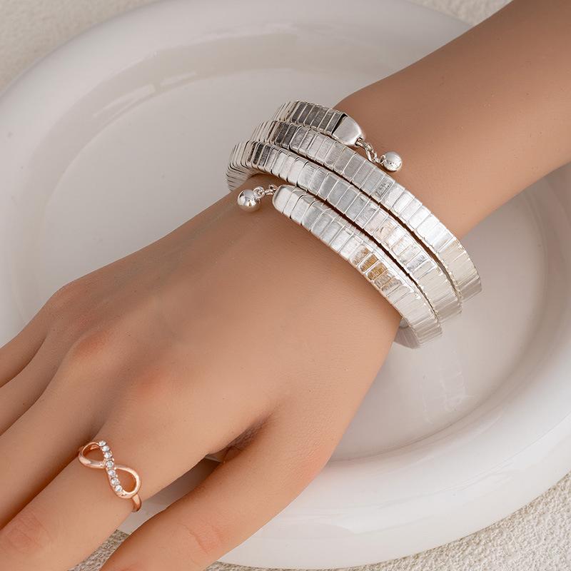 Simple Punk Multi-Layer Winding Line Bracelet, Female Style Personalized Heavy Industry Bracelet, Exaggerated Random Styling Bracelet