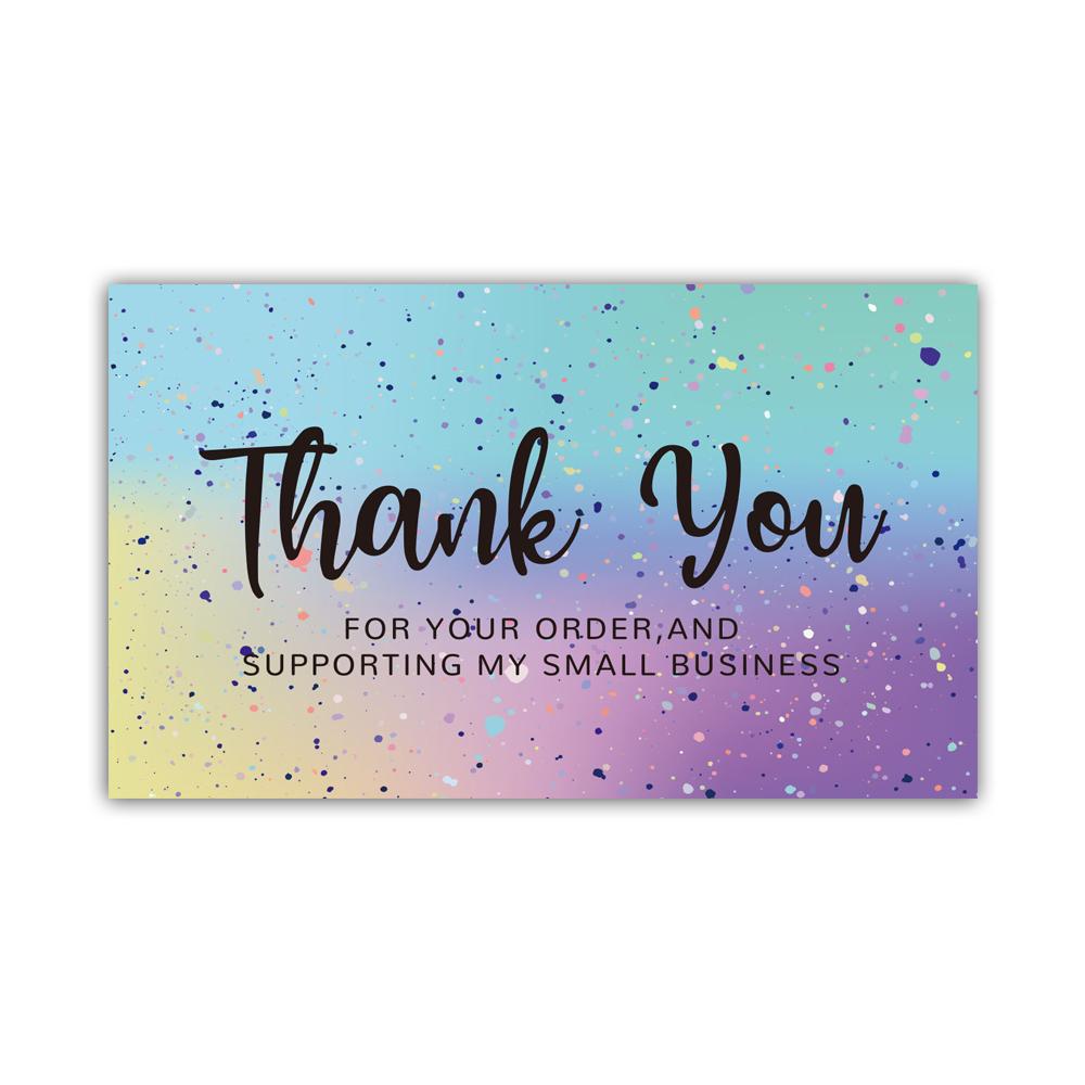 

30pcs/pack Marbling Thank You Card For Supporting Business Package Decoration Gorgeous Thanks Business Card Handmade With Love