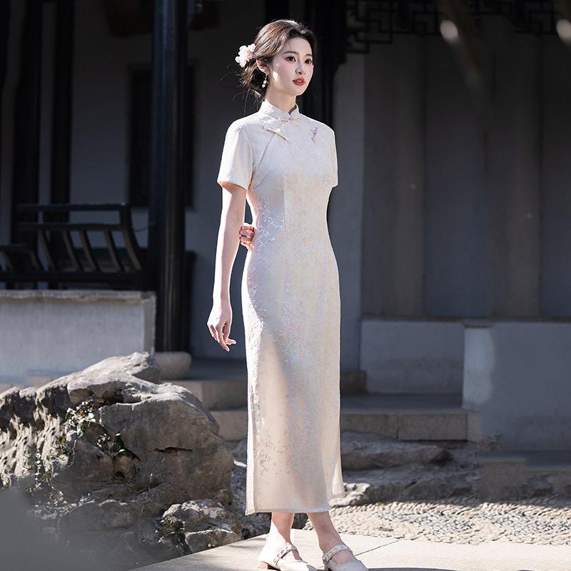 Midou mother national style new Chinese long cheongsam improved young 1011 new women's high sense summer