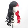 Detachable Red and Black Double Ponytail Long Curly Hair Synthetic Wig | Witch's Dress-up Cosplay Wig