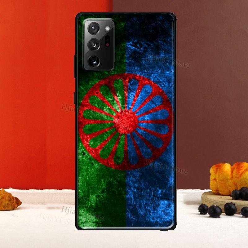 Pouzdro s motivem cikánské romské vlajky pro Samsung Galaxy S20 FE S22 S21 Ultra Note 20 Note 10 S8 S9 S10 Plus