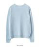 Women's 100% Cashmere Loose Knit Round Neck Sweater - Solid Color Basic Layer