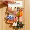 European 2026 C-Shaped Resin Earrings - Light Luxury Fashion with Creative Acetate Sheet Design