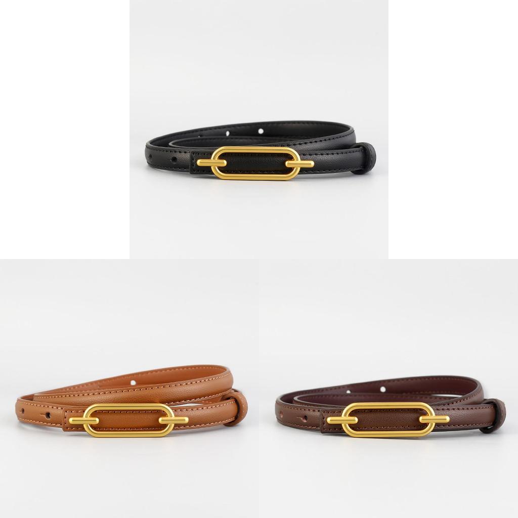 Classic Leather Belt For Women With Alloy Buckle Perfect For Casual And Office Wear