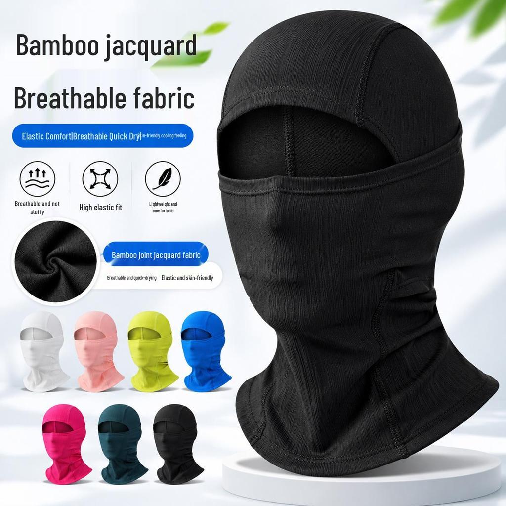 Ice Silk Windproof Cycling Mask: Sun-Protection Helmet Headwear