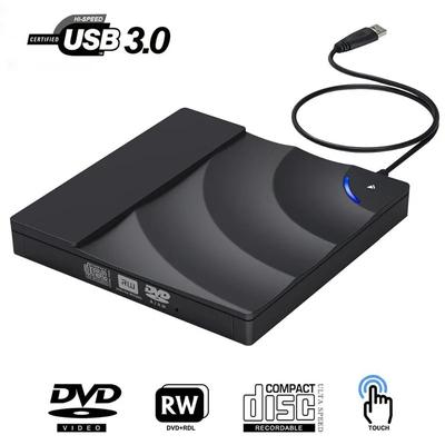 Přenosná vysokorychlostní USB 3.0 CD DVD-RW optická jednotka Externí čtečka tenkých disků Stolní počítač Laptop Tablet Podpora DVD přehrávač