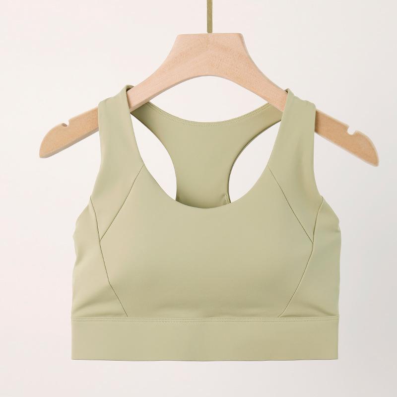 Shockproof High-Strength Sports Bra with Fixed Cups - Thin, Beautiful Back Design for Summer