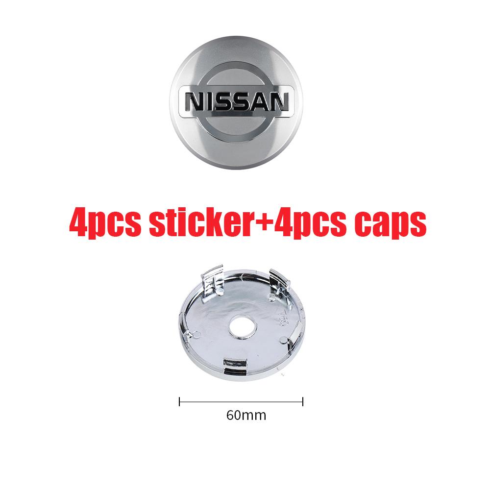 4Pcs 54/60mm Original Car Wheel Hub Center Caps Rim Cover Nissan X-trail T32 Patrol Altima Sentra Kicks Qashqai J10 J11