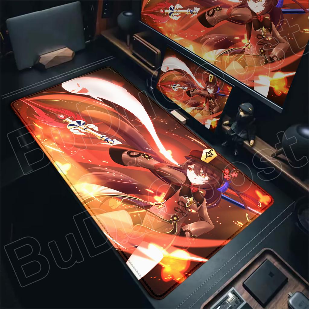 Kawaii gamer Genshin Impact Hu Tao Mouse pad HD Printing Office accessories desktop protection pad XXL Large desk mat Laptop Pad