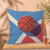 Nordic Colorful Sport Basketball Maple Design Cushion Cover Happy Autumn Harvest decor Holiday Decorati Pillow Cover