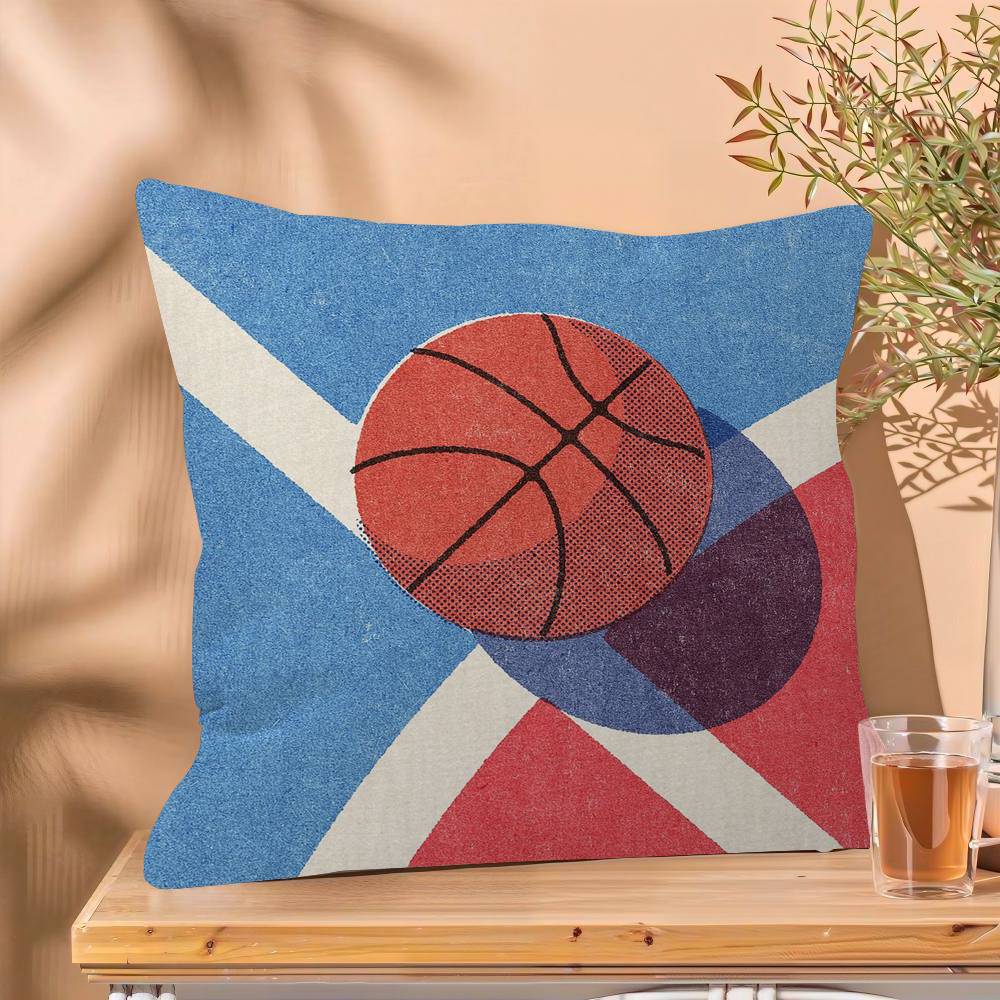 Nordic Colorful Sport Basketball Maple Design Cushion Cover Happy Autumn Harvest decor Holiday Decorati Pillow Cover