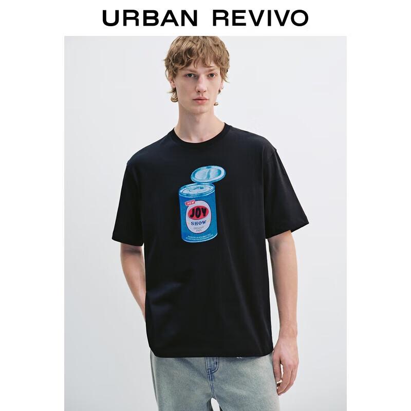 UR Men s Casual Beaded Letter Short Sleeve T-Shirt XS