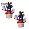Halloween Night Light Light Plug-in Resin Seesaw Ghost And Dead Tree Child-friendly Lamp Waterproof Spooky Decor for Bedroom Party Ornament Scary