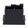 Dark Brown Desktop Stationery Organizer 5.91 X 5.31 X 2.56in Pen Storage Cup  Bedroom