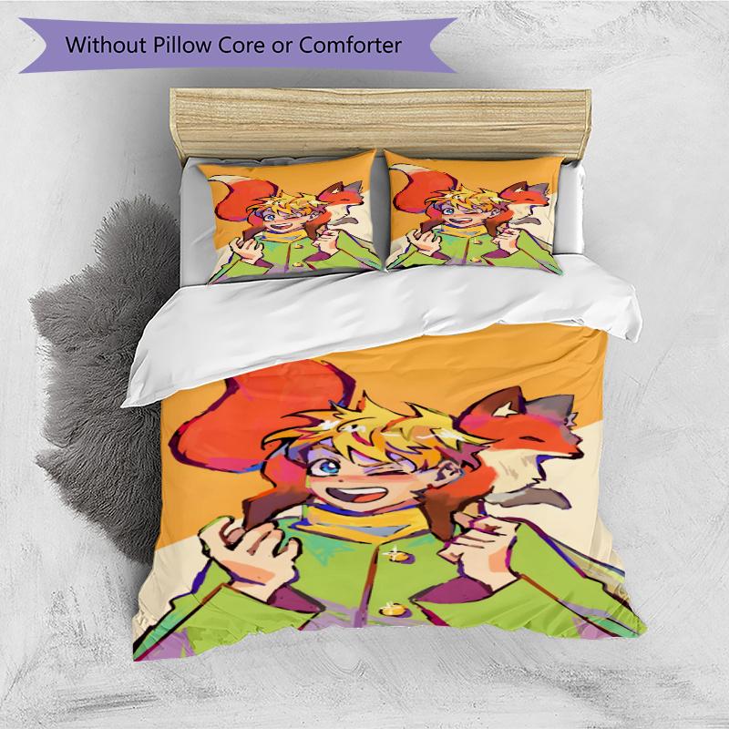 3pcs Duvet Cover Set (1*Duvet Cover + 2*Pillowcase, Without Core), The Little Prince Print Bedding Set, Bedroom Decor, All‑Season, Gift