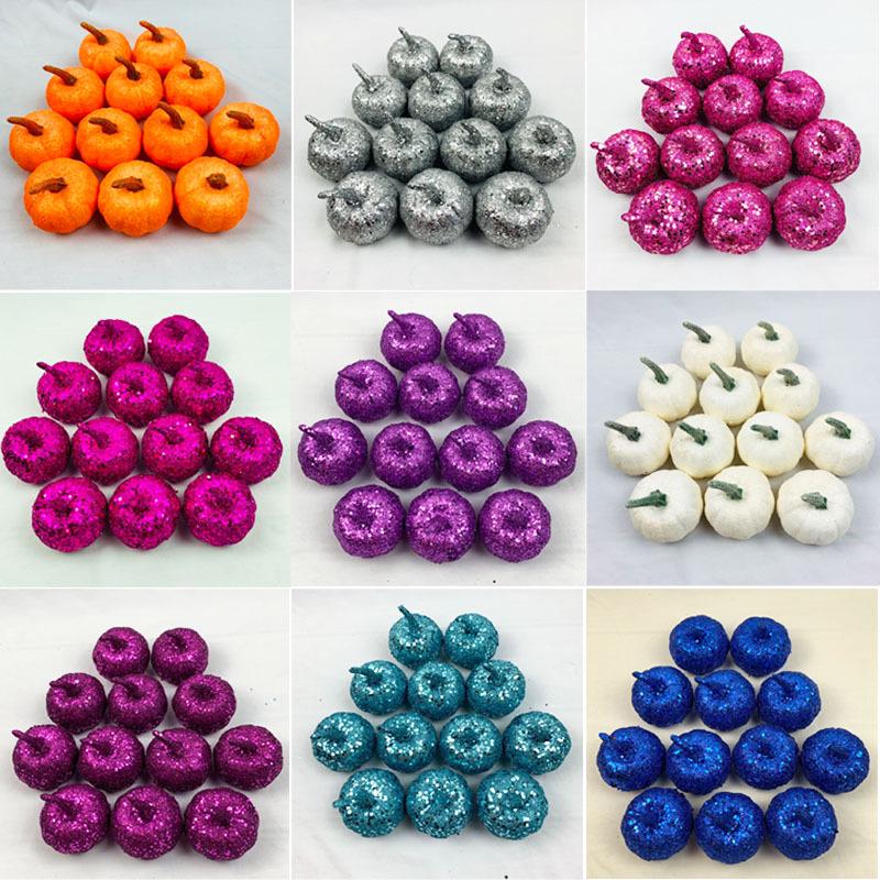 Halloween Foam Pumpkin Set, 5.5cm, 16-Pack - Ideal for Photography, Display, or Decoration.