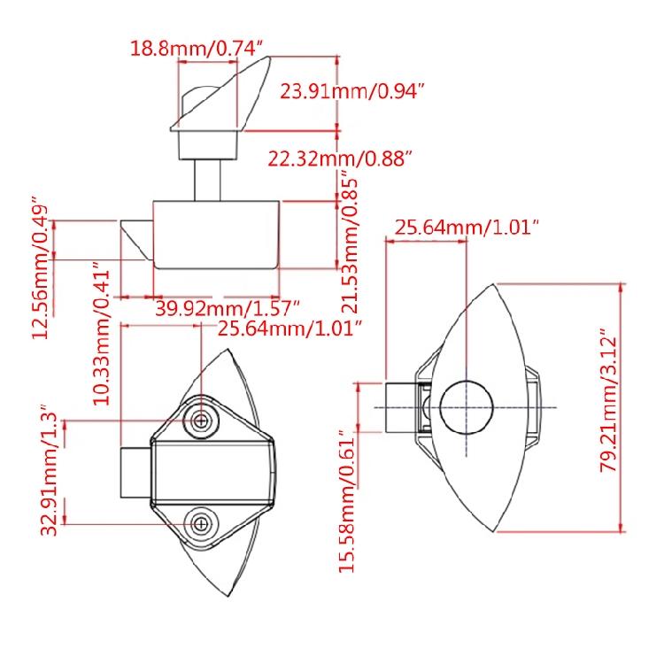 Household Furniture Hardware Locks Metal for Latch Button Locks for Drawer Door