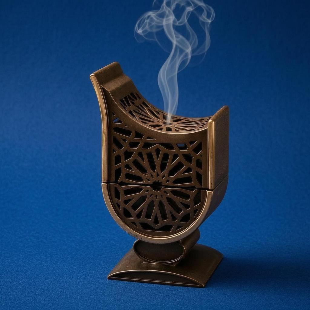 Geometric Cutouts Arabic Style Incense Burner Vintage Room Decor Indoor