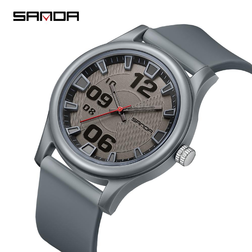 SANDA 3252 Adecuado para Deportes y Vida es un Regalo para Amigo Moda y Sencillo Estudiante Reloj de Cuarzo Estilo Popular Impermeable