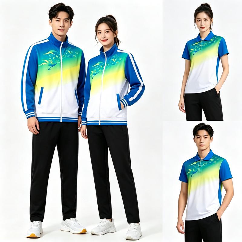 Silk Long Sleeve Sports Suit - Spring & Autumn, Plus Size, Middle-Aged & Elderly Square Dance/Fitness Wear