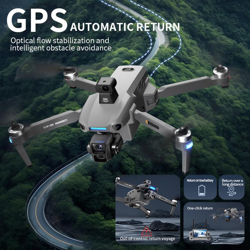 S880 GPS Drone Follow-up Shooting 3-Axis Gimbal Brushless Laser Obstacle Avoidance 5G Image Transmission Comes with Air Dropper