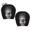 Interior Styling Accessories for Vehicles 2Pcs Universal Car Headrest Covers Horror Pattern Seat Protector Breathable Protector Stretchy All Seasons