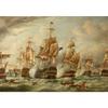 Vintage Oil Painting Poster The Battle of Trafalgar Painting Wall Art Prints Canvas Painting for Gallery Home Living Room Decor