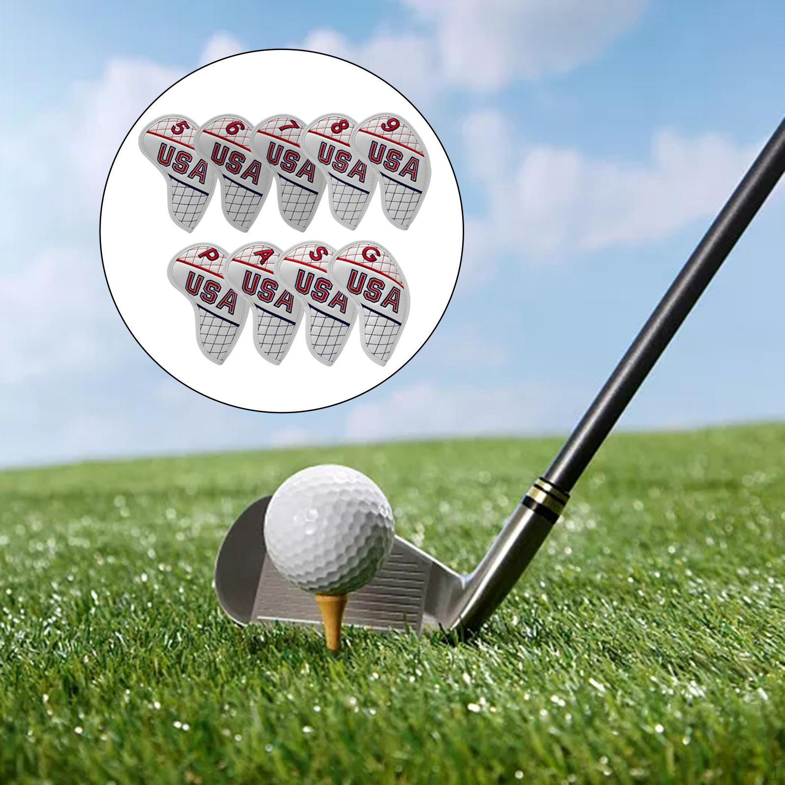 

9Pcs Golf Iron PU Leather Equipment 5-9 A,S,P,