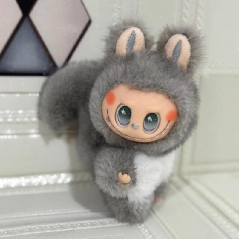 Squirrel with Tail Vinyl Series Ornament Plush Doll Keychain Pendant