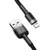 Kabel Przewód USB - Lightning / iPhone 0,5m Baseus Cafule CALKLF-AG1 Z Obsługą Szybkiego Ładowania 2.4A