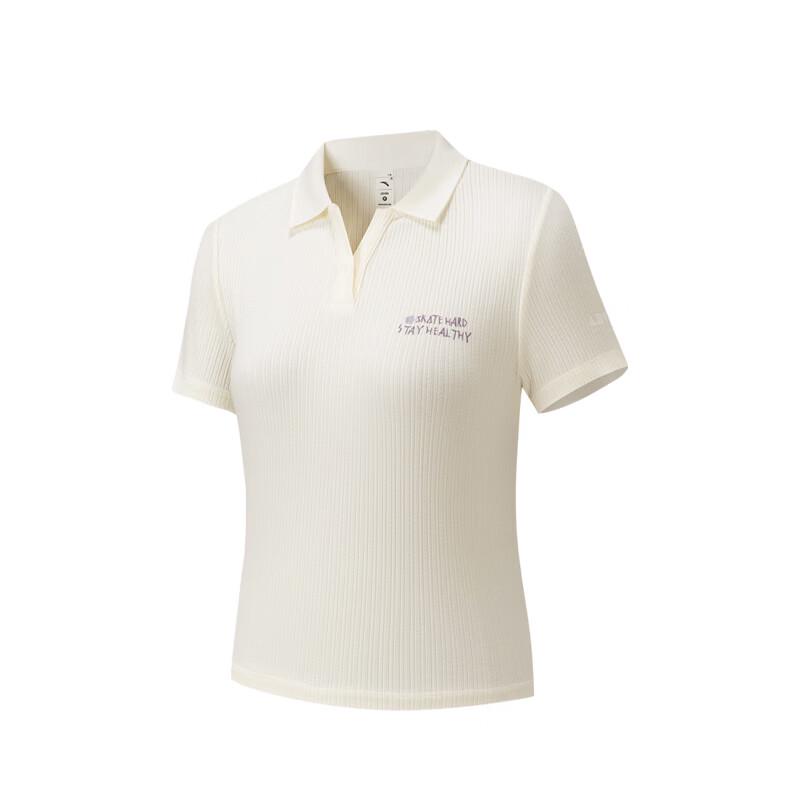 ANTA Women s Ribbed V-Neck Polo T-Shirt S