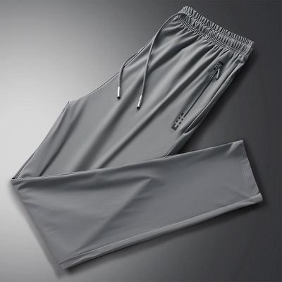 S-6XL Heren Ice Zijde Lichtgewicht Casual Zomerbroek – Elastisch, Groot, Losvallend