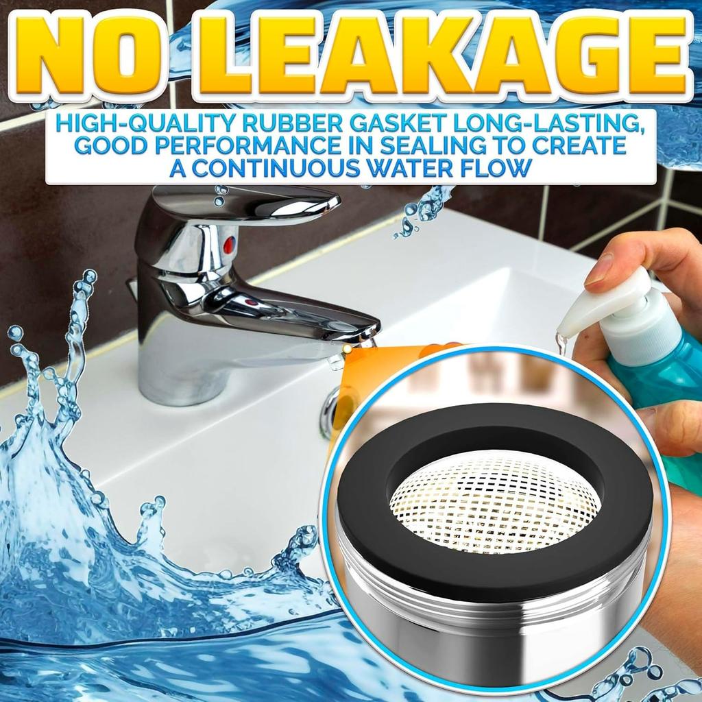 4Pcs Bathroom Faucet Aerator Replacement - 15"/16" 24mm Kitchen Bathroom Sink Attachment High Flow Aerator for Sink Faucet Aerators M24 Male Thread