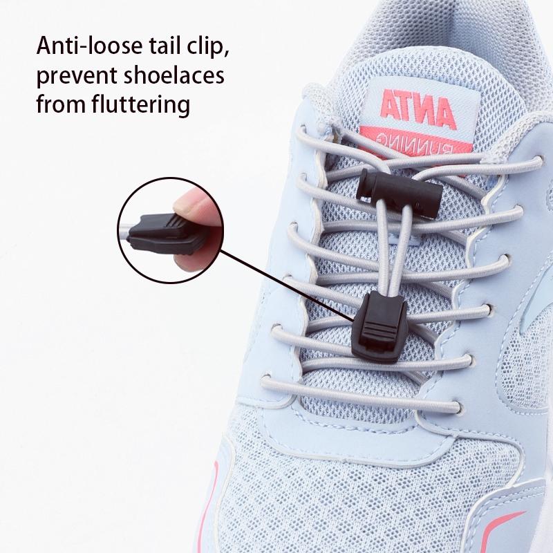 Solid Elastic Shoe Laces Sneakers Tennis Lock Shoelaces Without Ties Adult Kids Round Shoelace Rubber Bands for Shoes Accesories