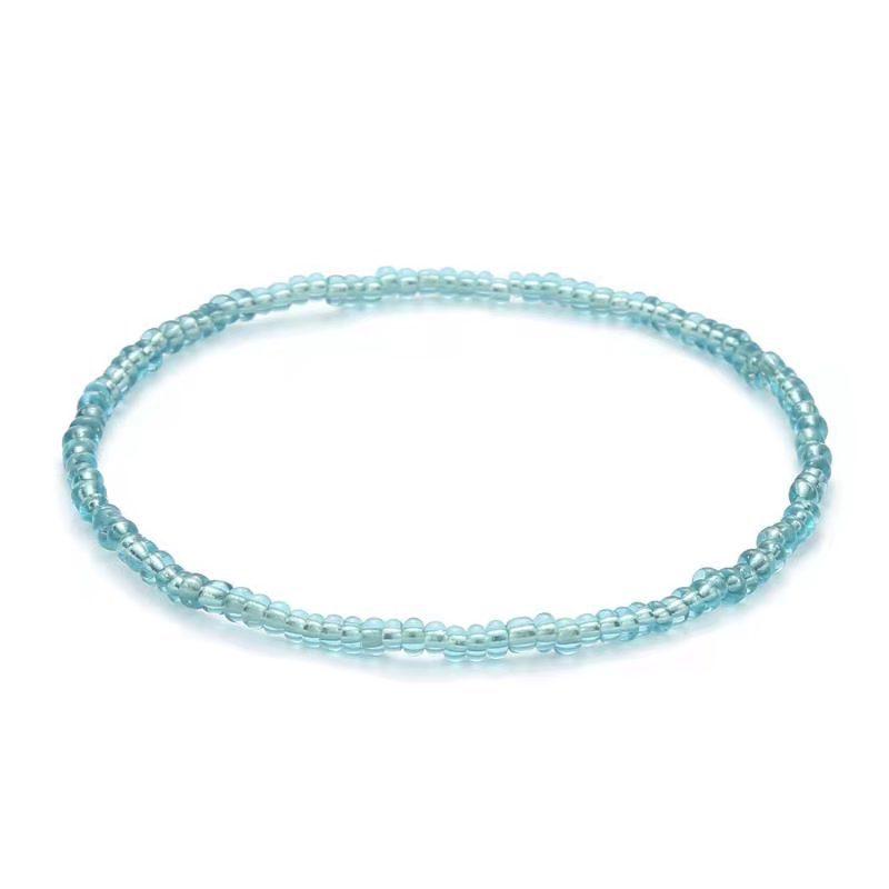 Colorful Beads Anklets Summer Beach Boho Women Elastic Rope Chains Adjustable Ankle Bracelet Beach Jewelry Vacation Accessories