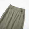 RAIN.CUN Women's Thin Linen Blend A-line Midi Skirt