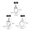 3 Piece Sitting Thinker Statue Modern Resin Figurines Abstract Sculpture for Home Office Study