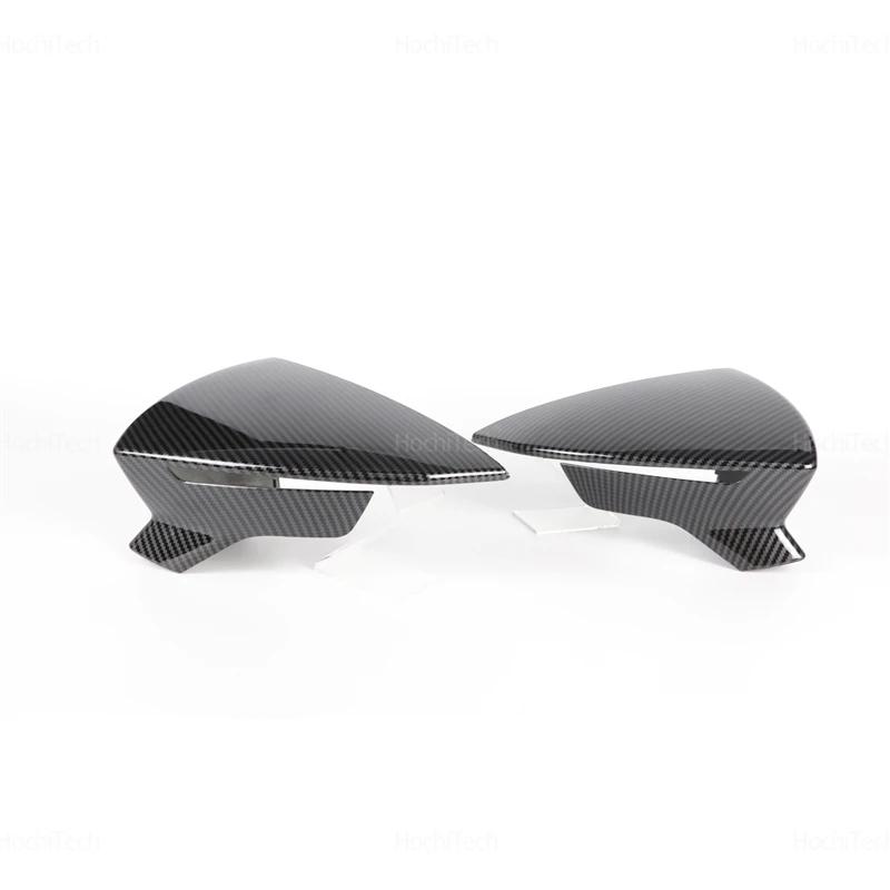 Bright Black Mirror Covers for Seat Leon Lion 5F III ST FR Cupra Ibiza 6F V KJ1 Arona KJ7 - Replacement Mirror Case Covers