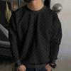 Men's Long Sleeve T-shirt Casual Pullovers Fall Winter Sweatshirt Warm Bottoming Shirt Plaid Sweatshirts for Men Heavyweight