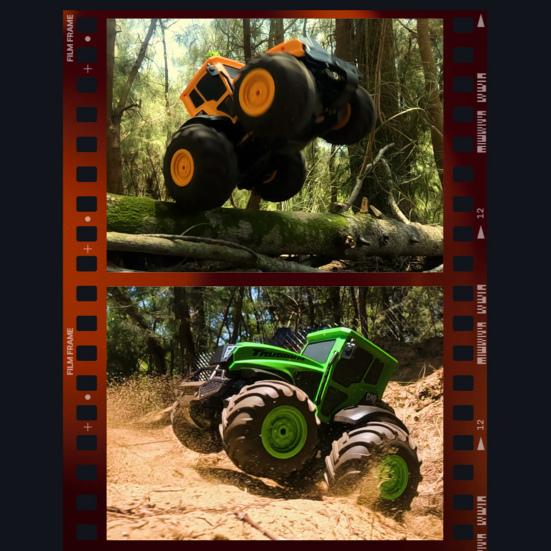 Remote Control Amphibious Off-road Car 4WD Kids Electric 2.4GHz RC Stunt Truck Rechargeable Toddlers All-terrain Crawler Vehicle Toy