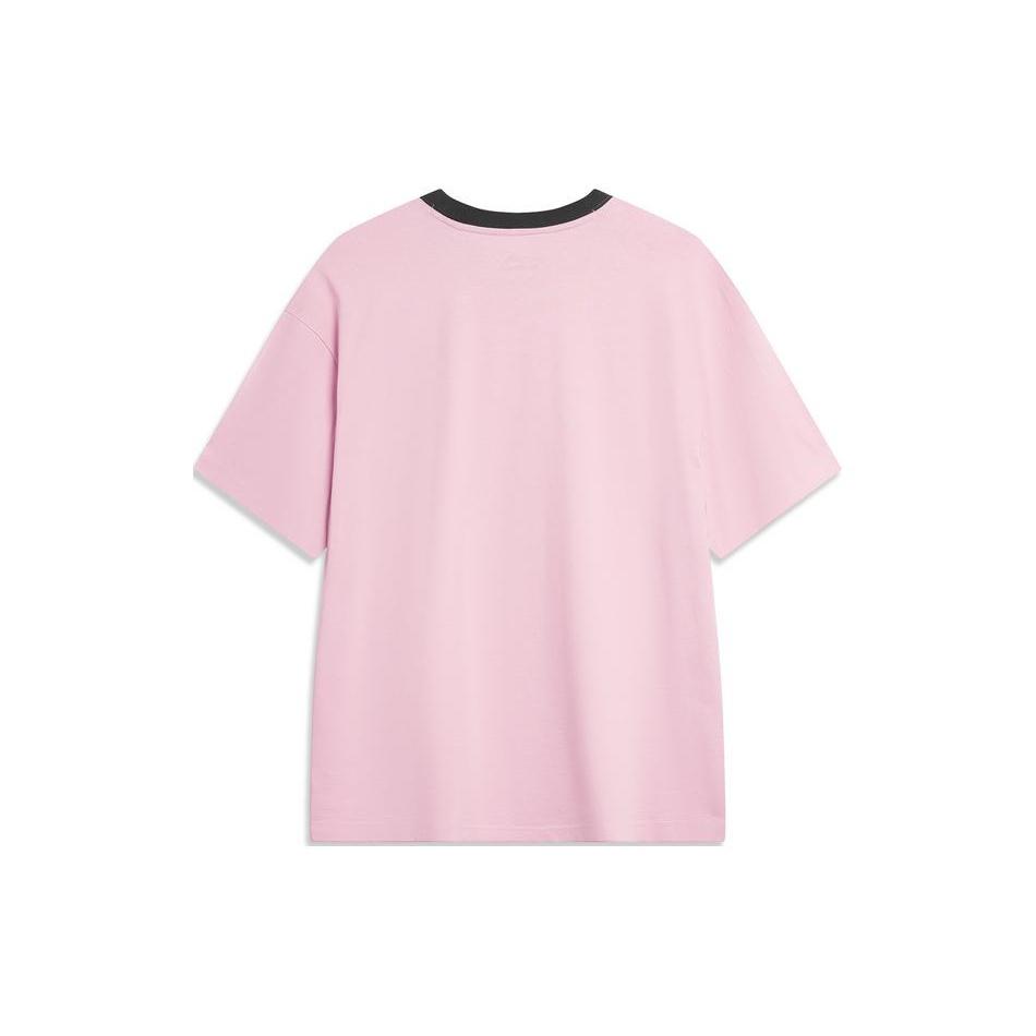 Li-Ning Li Ning Sports Life Collection T Shirt Unisex Sheer Pink AHSU657-7