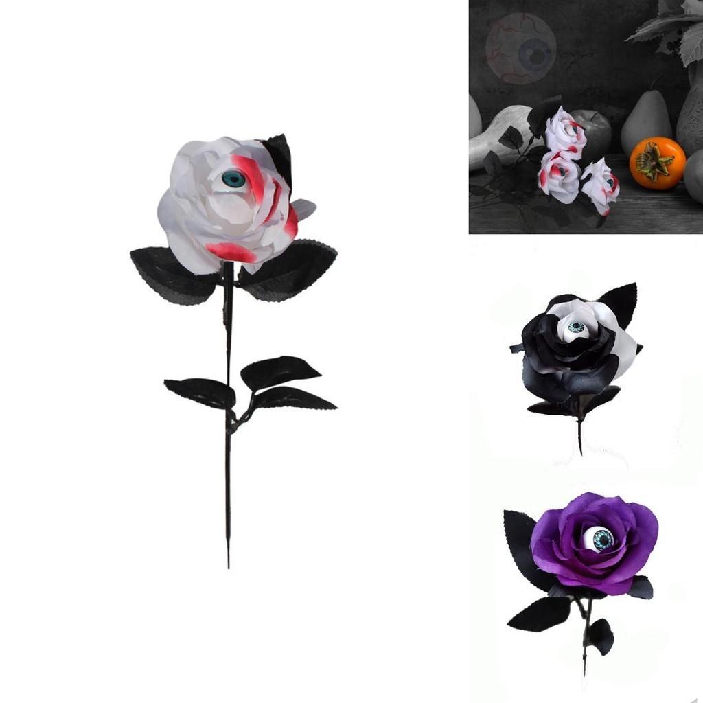 Artificial Simulation Roses With Creepy Eyeballs For Party Props