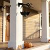 Even Color Filling Halloween Decor Wall Mounted Hanging Bell, Clear Sound Ghost/Bat Decorative Carved Dinner Bell for Outdoor Front Door Garden Porch
