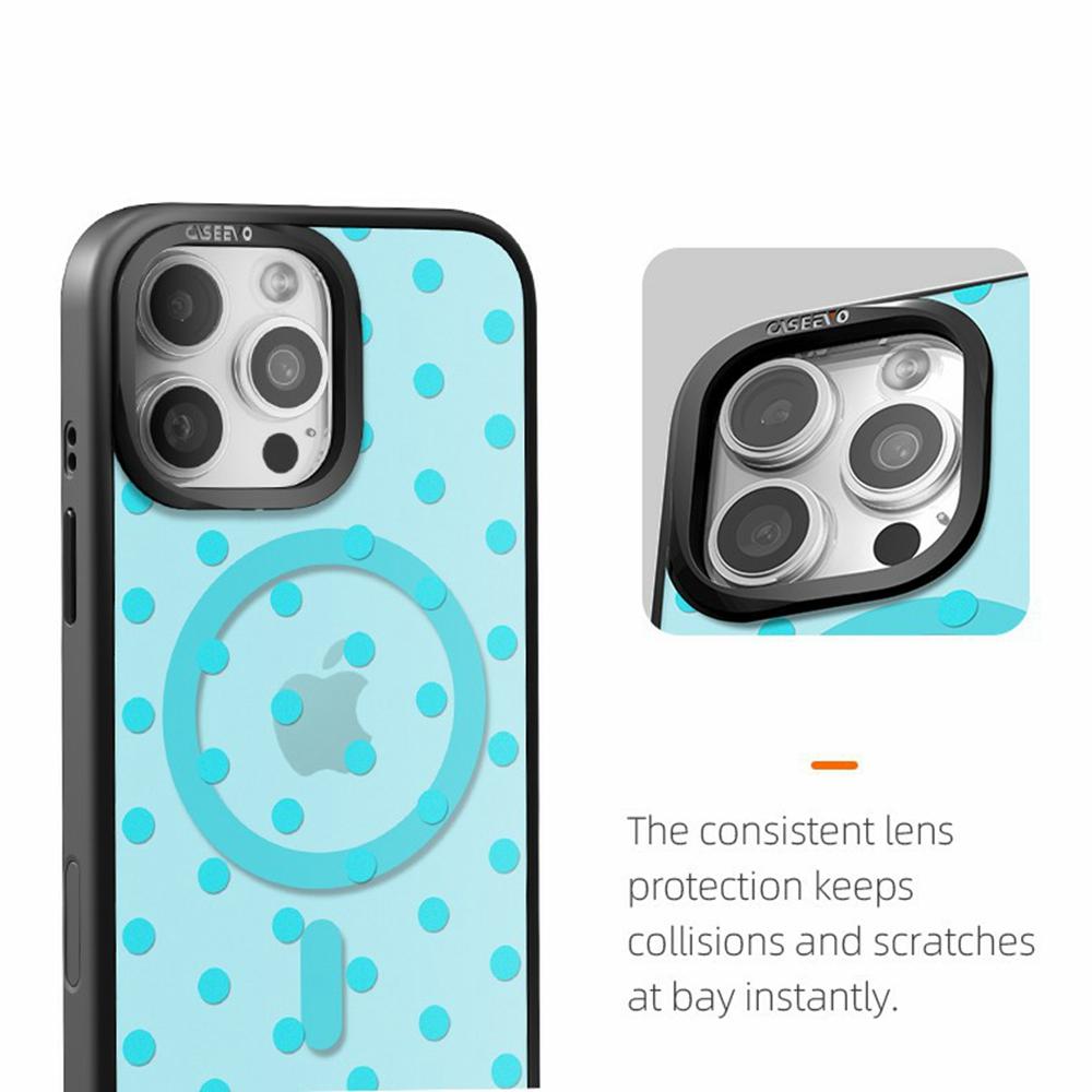 CASEEVO For iPhone 14 Pro Max Case Compatible with MagSafe TPU Acrylic Cover with Interchangeable Dots Backplate
