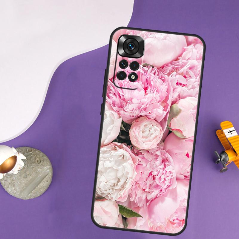 Peonies Beautiful Flower Case For Xiaomi Redmi Note 14 13 Pro 12 9 10 11 Pro 10S 11S 12S Redmi 14C 13C 10C 12C Cover