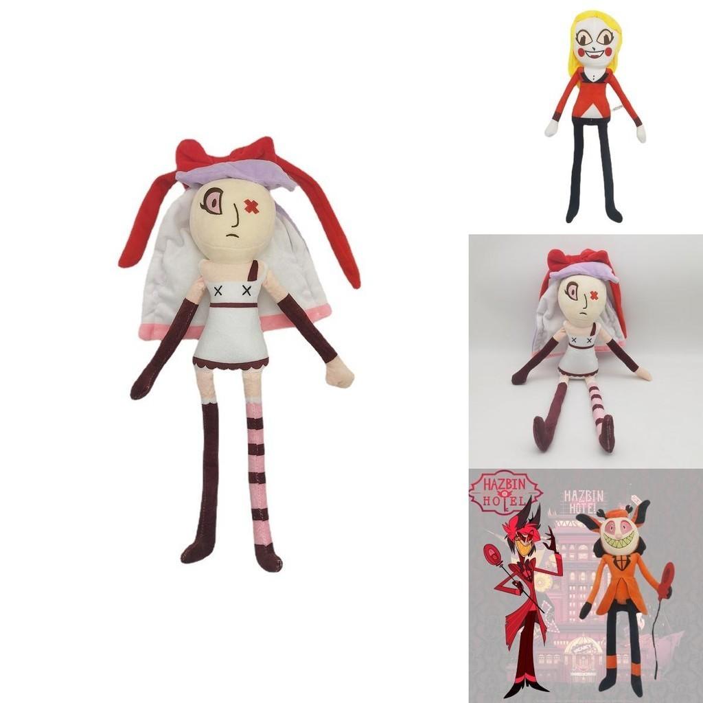 Alastor Plush Doll From Hazbin Hotel In Ultra Soft Short Fur 45cm White