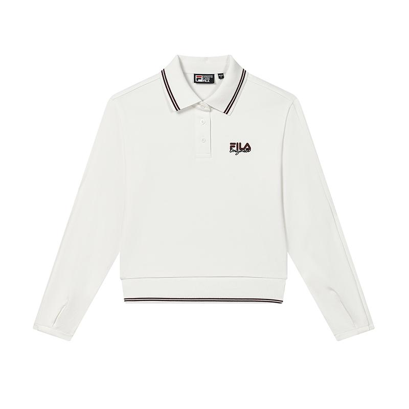 New FILA Sweatshirt Women's Cloud White F11W439208FWT